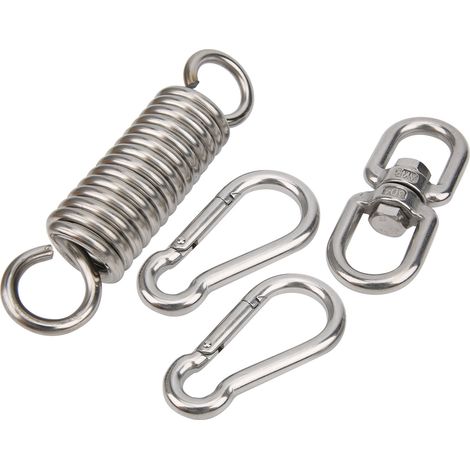 Balançoire hamac ressort mousquetons crochets 8 forme rotation boucle accessoires suspension (1/5)