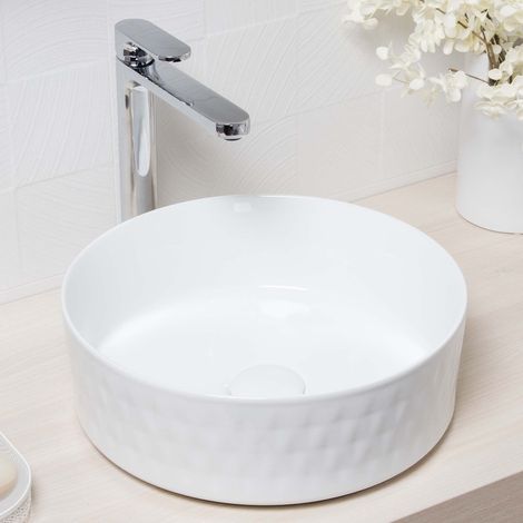 Swiss Aqua Technologies Countertop basin Infinitio 36 x 36 x 12 cm without overflow, white (SATINF3636) (1/8)