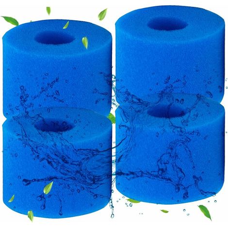 SABIR Éponge Filtrante Type S1 Filtres de Piscine en Mousse, Cartouche Filtrante RéUtilisable pour Intex Type S1, Mousse pour Piscine, Aquarium, Spa(4 pièces) (1/4)
