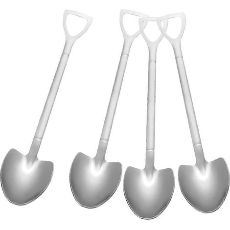 Ensemble de cuillères à glace et à café en acier inoxydable, cuillère mignonne pour mélanger desserts, gâteaux et amuse-gueules, couverts tendance, vaisselle, articles de fête LBLpoint argenté (1/5)