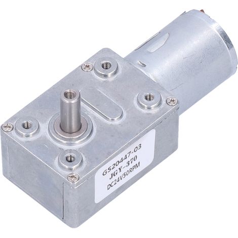Moteur à engrenage à vis sans fin 24 V CC avec régulateur, mini-turbine réducteur à couple élevé pour robots et serrures électroniques, 24 V, 50 tr/min