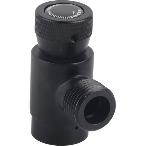 Adaptateur de Recharge CO2 pour Bouteille Soda Valve avec Connecteur Intégré ASA CGA320 Noir