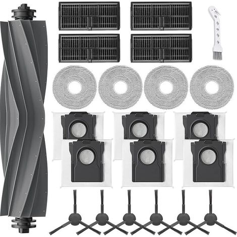 Kits accessoires pour Dreame L10s Pro Ultra Heat /L10s Ultra Gen 2 /X30 Ultra, pour Mova E30 Ultra, 1 Brosse Principale 6 Sacs à Poussière 4 Filtres 6 Brosses Latérales 4 Serpillière (1/5)