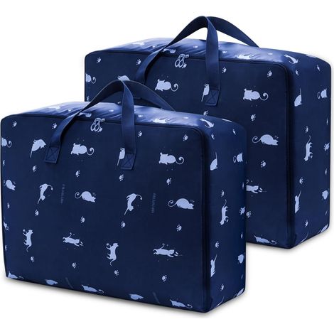 2 pièces 105 L Grands Sac de Rangement Vêtements Sac Déménagement (1/5)