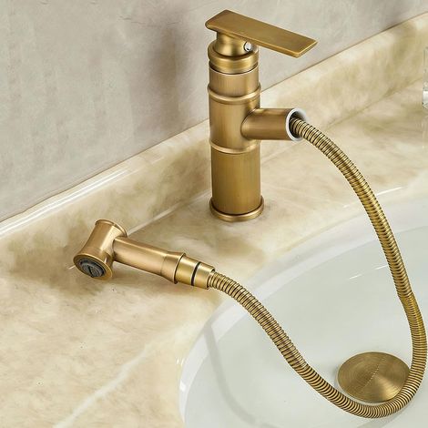 Robinet pour vasque - laiton - monotrou - eau chaude/froide (1/5)