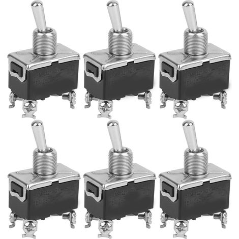Lot de 20 interrupteurs à bascule BERM avec voyant LED, 4 broches, 2 niveaux marche/arrêt, 15 A, 250 V CA, BEM-1221 (1/5)