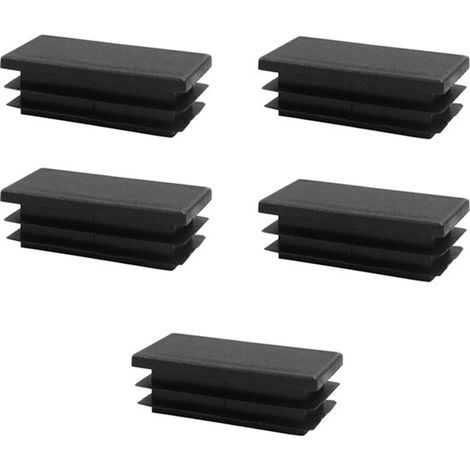 Pieds de meuble - 5 pièces - Bouchons carrés - PP - Plastique - Chevilles carrés - Bouchons à lamelles - Embout carré - Bouchon fendu - Convient aux tubes carrés, pieds de chaise et tubes rectangulair (1/5)