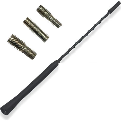 Stück Autoradioantenne, Universal-Autoantenne, 23 cm kurzer Ersatzantennenstab, mit leistungsstarkem FM/DAB-Empfang, Schwarz (1/5)