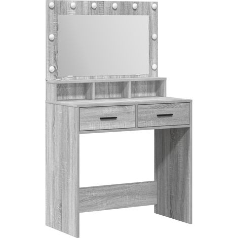 Coiffeuse,Table de maquillage Gris Sonoma 79 x 41 x 135 cm Bois d'ingénierie CFW661383 (1/5)