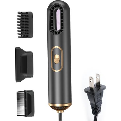 Sèche-cheveux ionique 3 en 1, peigne à air chaud et froid, brosse lissante et volumisante. (1/5)