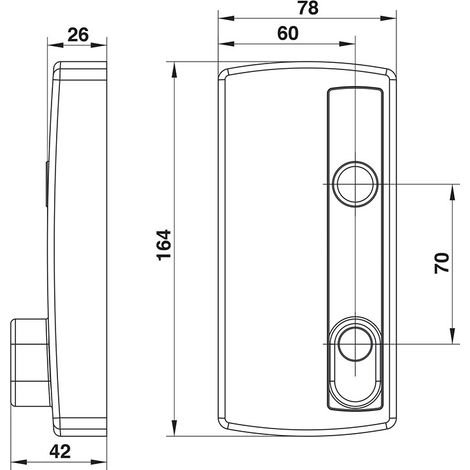 PORTAC Enjoliveur composite pour serrure en applique Finition: Blanc Ral 9016 (1/2)