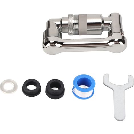 Prolongateur de Robinet Rotatif 1080° avec Double Fonction de Pulvérisation pour Lavabo, Adaptateur Multifonction pour Lavage du Visage et des Yeux (1/5)