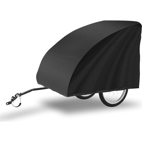 Housse de remorque de vélo imperméable, Garage pliable pour remorque de vélo, Housse universelle pour remorque, housse imperméable 420D (140 x 88 x 92 cm (1/5)