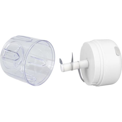 Mini hachoir à ail électrique, grande capacité, moteur puissant, robot culinaire en acier inoxydable 304, 250 ml, blanc (1/5)
