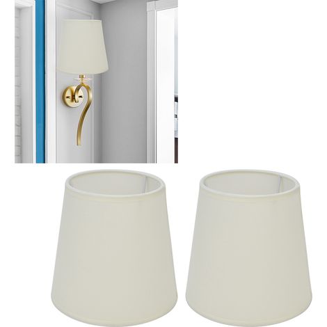 Lampenschirm aus Stoff, europäischer minimalistischer Stil, geeignet für Kerzenlampen mit E14-Schraubsockel, Stehlampen, Tischlampen, Pendelleuchten, Wandleuchten, PX17. (1/5)
