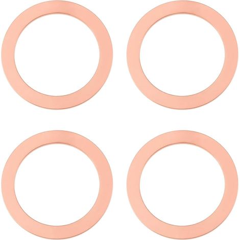 Set of 4 copper exhaust gaskets 26.2 x 35 x 1.5 mm compatible with Aprilia 125 and Derbi 125 (1/5)
