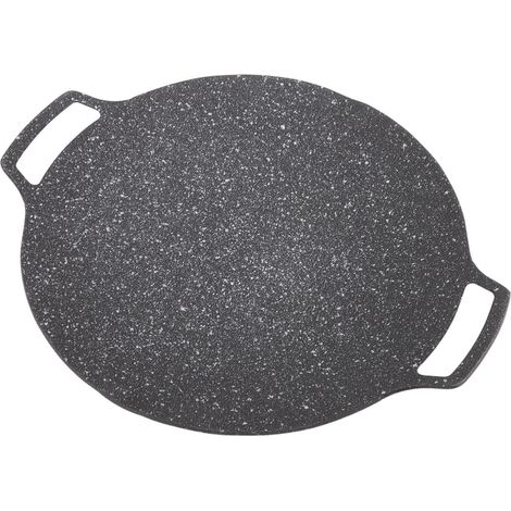 Poêle à Barbecue, Poêle Grill Coréenne, Poêle à Frire, Plaque Chauffante Ronde Pour Barbecue, Grille Antiadhésive Pour Cuisinière Gaz, Table Cuisson électrique (33cm Gaz) (1/4)