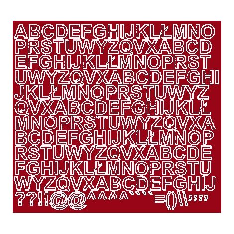 Letras adhesivas autoadhesivas de 1,5 cm, color rojo oscuro mate. (1/2)