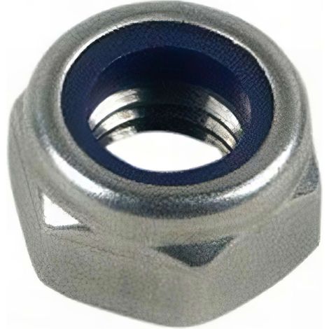 Ecrou frein indesserrable bague nylon M12 mm Zingué - Boite de 100 pcs - Fixtout 05081202B