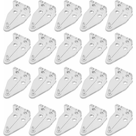 Bardusch-Lot de 20 Pièces Aveugle Supports de Fixation Titulaire Aveugle Remplacement D' Inclinaison Aveugles Crochet D' Obturation Crochets Draperie Matériel pour Stores Horizontaux Nuances (1/5)