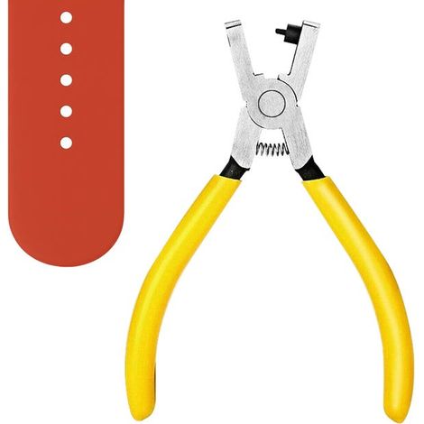 Perforatrice per cinturini in pelle, perforatrice per pelle da 5 pollici per cinturini per orologi, strumento per forare fori rotondi da 2 mm, pinza universale (1/5)