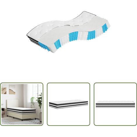 vidaXL Soutien du dos - Matelas à ressorts ensachés moyen 80x200 cm (1/5)