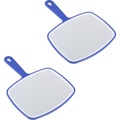2 Pièces Miroir Cosmétique Portable Plastique Miroir De Maquillage Simple Pratique avec Poignée Ergonomique (1/5)