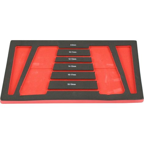 Modulo eva vacio para llaves de vaso articuladas 6 piezas para carro de herramientas (1/2)