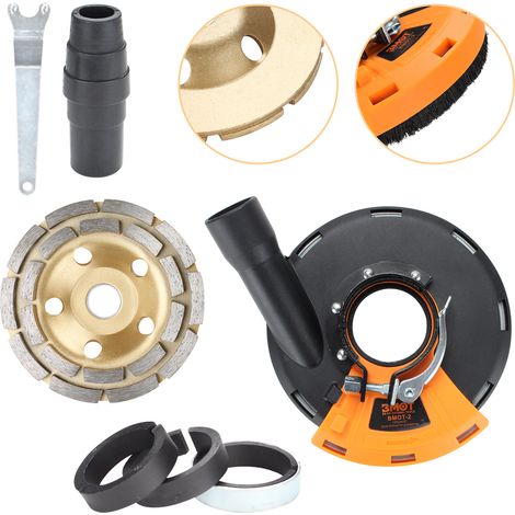 Wolketon Carter di aspirazione per smerigliatrice angolare 125 mm – Cappa di aspirazione polvere universale per smerigliatura