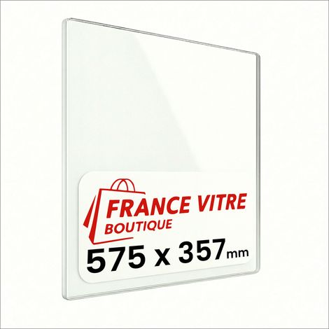 575 x 357 x 4 mm - Vitre de cheminée pour insert et poêle à bois - verre de rechange - France Vitre - jusqu'à 800°C - 357 x 575 x 4 mm (1/5)