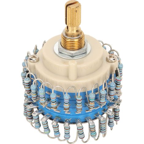 Potentiomètre de Volume 2 Canaux 2×24 Crans 20K Haute Précision pour Amplificateur avec Bouton Réglage (1/5)