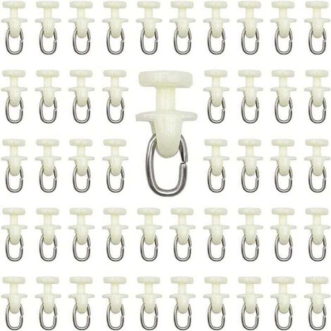Rulli per binari per tende da interni – Confezione da 100 pezzi, realizzati in plastica resistente, scorrevoli e facili da installare.