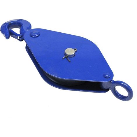0.25 Ton 75MM London Pattern Pulley Block With Safety Hook - 12MM Wire Rope Safety Lifting Tested (1/2)