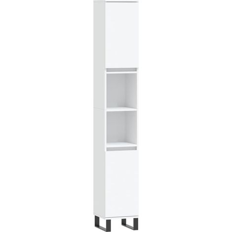 Maison Exclusive - Badschrank Weiß 30x30x190 cm Holzwerkstoff