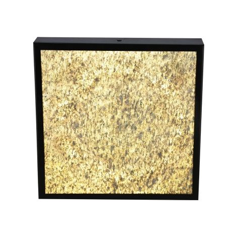 Plafonnier carré noir doré LED 28W Luxan Candellux