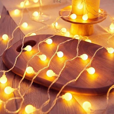 Guirlande lumineuse LED blanc chaud fonctionnement par USB design boules de globe éclairage décorati GUIRLANDE LUMINEUSE INTERIEURE (1/5)