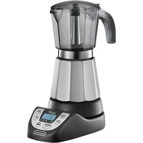 Cafetière Moka Électrique DeLonghi Alicia Plus EMKP 63.B Noir Argent