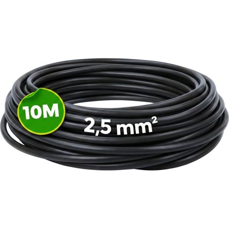 WEBMATEL Cable Eléctrico Flexible 2,5 mm² 10 m H07Z1-K Unipolar Libre Halógenos Negro (1/5)