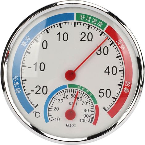 G101 Testeur d'humidité de la température Détecteur d'humidité Thermomètre Hygromètre multifonctionnelBlanc (1/5)