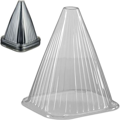 Cloches à salade, lot de 10, protection contre le gel et les escargots, 22 x 19 x 19 cm, en plastique, grises (1/5)