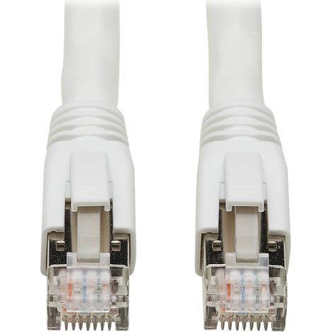 Tripp Lite N272-006-WH Cable S/FTP Patch Ethernet Blindado Snagless Certificado Cat8 25G / 40G (RJ45 M/M), PoE, Blanco, 1.83 m [6 pies] (1/5)