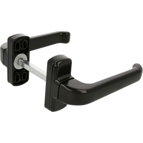 Amig – Epsilon Türgriff mit Rosette – Robustes Aluminium – Einfache Montage – Wendbar – Modernes Design – 8 mm Vierkantgriff, Schwarz, Set (1/4)