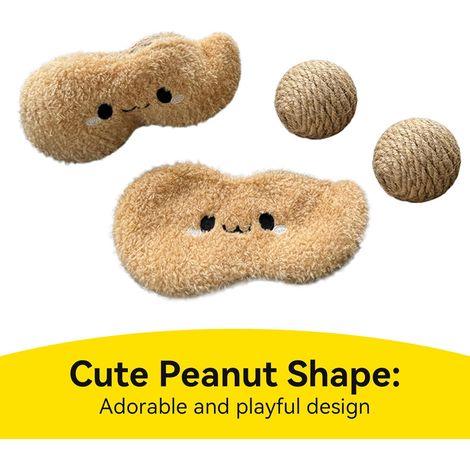 Balle en sisal pour chat : petite balle en sisal avec hochet intégré, idéale pour griffer, mordiller ou poursuivre les chatons. Jouet d'intérieur interactif, livré avec un joli sac de rangement en for (1/5)