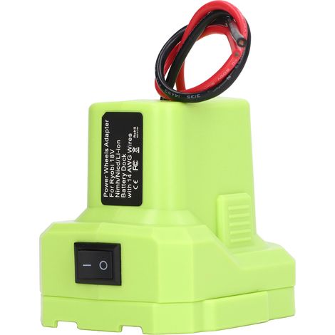 Adaptateur de batterie avec fil de calibre 14, fusible de 30 A et isolation pour batteries d'outils électriques Ryobi 18 V (1/5)