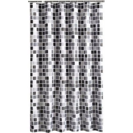 Rideau de douche 200x240 cm (LxH), anti-moisissure antibactérien hydrofuge doublure des rideaux de douche tissu polyester doux Rideaux de bain rideau fait de beaux motifs pour salle de bain toilette