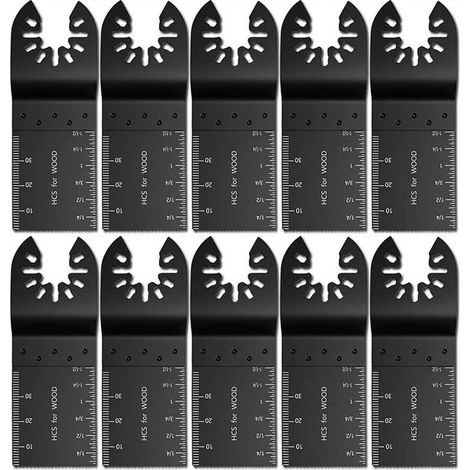 10 Pieces De Lame De Scie En Acier A Haute Teneur En Carbone De 34 Mm, Lame De Scie Multifonction, Ensemble D'accessoires Pour Machine A Couper Les Outils Electriques