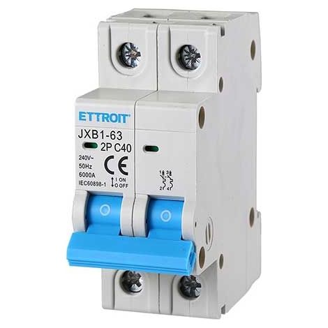 ETTROIT Automatischer Schutzschalter 2P 40A 220V 2 DIN-Module JX124060