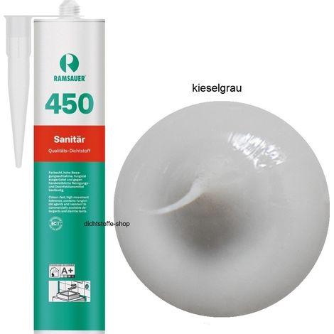 Ramsauer 450 Sanitär Silikon Fugen Dichtstoff 310ml Kartusche kieselgrau