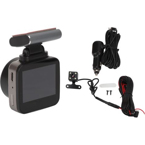 2.0 pouces écran IPS Dash Cam Double Vision Nocturne Étanche Caméra Recul Stationnement Moniteur G-Sensor Enregistreur Voiture (1/5)