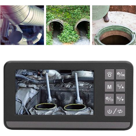 Endoscope industriel pour canalisations 1080p, endoscope à double objectif haute définition de 4,3 pouces avec écran, caméra étanche IP67 avec 8 lumières LED + 1 lumière latérale, stockage sur carte T (1/5)